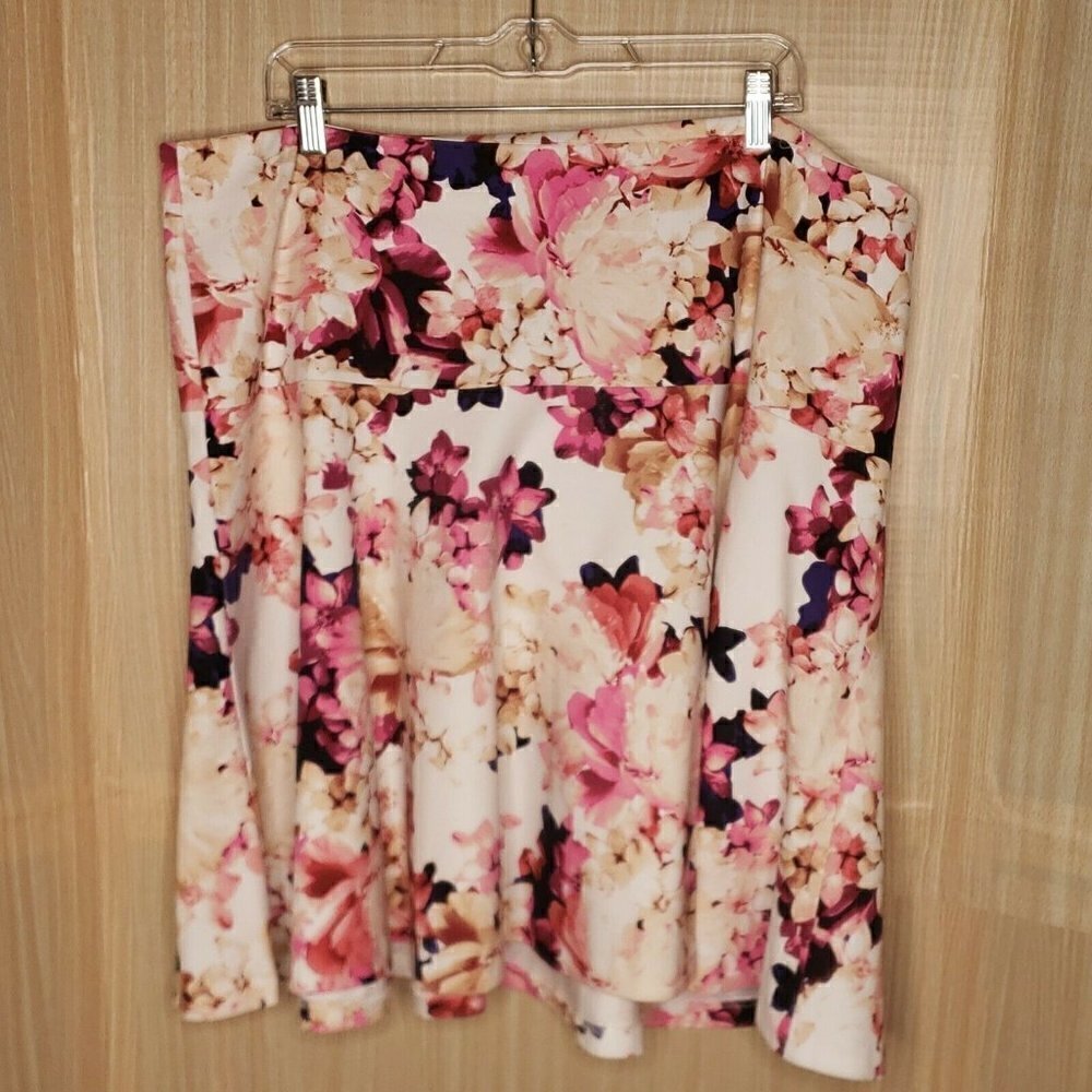 Lane Bryant Womens Plus Floral A-line Skirt 20